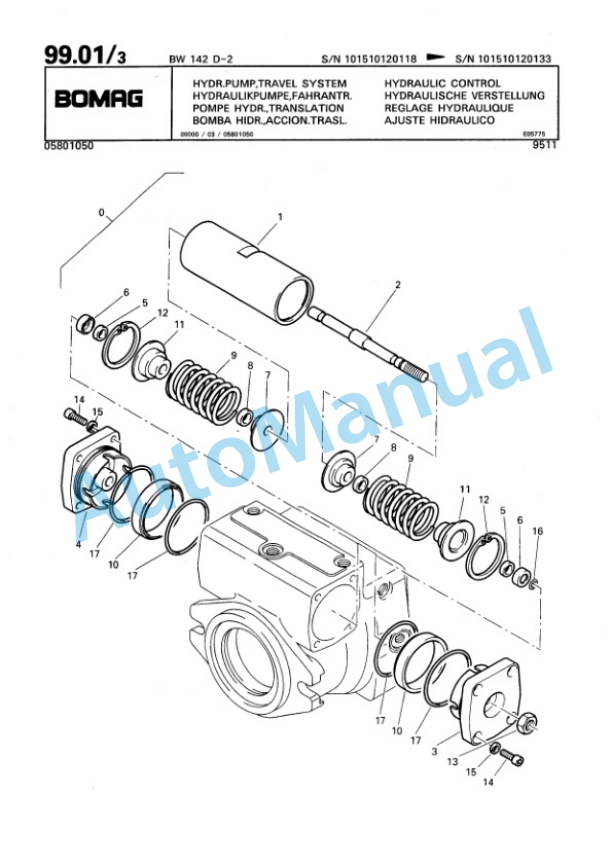 Bomag BW 142 D-2 Single Drum Wheel Drive Vibratory Roller Spare Parts Catalogue 00810075 3 Bomag BW 142 D-2 Single Drum Wheel Drive Vibratory Roller Spare Parts Catalogue 00810075-3