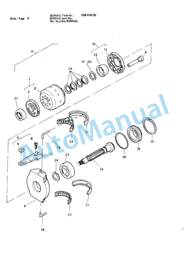 Bomag BW 142 D, BW 142 AD, BW 172 D, BW 172 AD Spare Parts Catalogue 00814421 4 Bomag BW 142 D, BW 142 AD, BW 172 D, BW 172 AD Spare Parts Catalogue 00814421-4