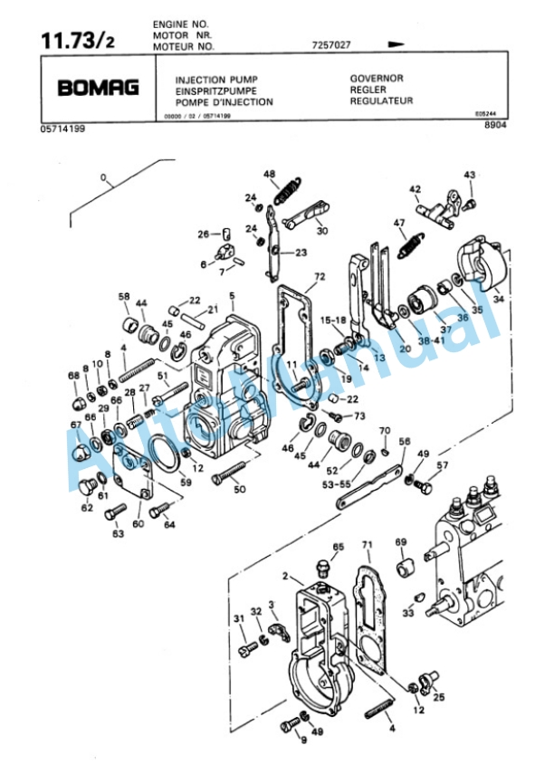 Bomag BW 142 D Single Drum Wheel Drive Vibratory Roller Spare Parts Catalogue 00810126 2 Bomag BW 142 D Single Drum Wheel Drive Vibratory Roller Spare Parts Catalogue 00810126-2