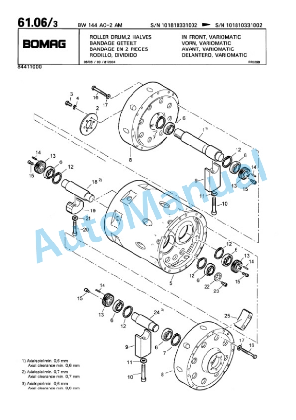 Bomag BW 144 AC-2 Combination Roller Spare Parts Catalogue 00810178 2 Bomag BW 144 AC-2 Combination Roller Spare Parts Catalogue 00810178-2