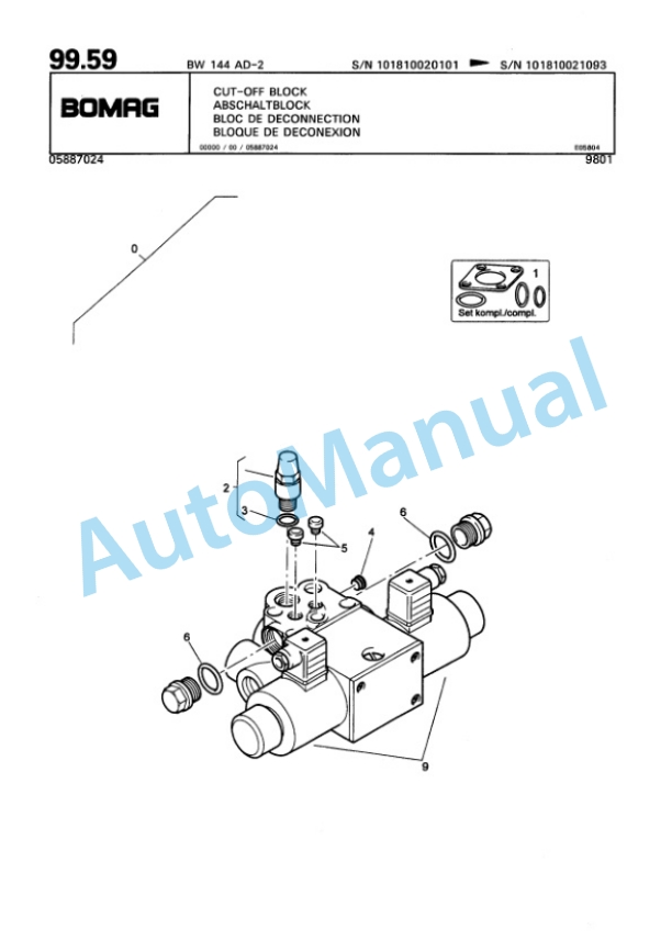 Bomag BW 144 AD-2 Tandem Vibratory Roller Spare Parts Catalogue 00810173 3 Bomag BW 144 AD-2 Tandem Vibratory Roller Spare Parts Catalogue 00810173-3