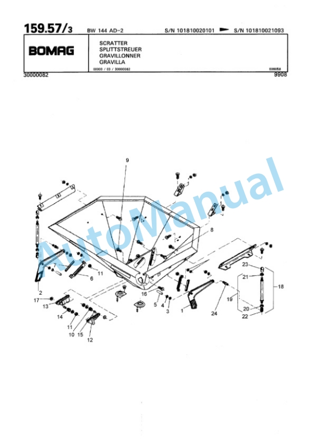 Bomag BW 144 AD-2 Tandem Vibratory Roller Spare Parts Catalogue 00810173 4 Bomag BW 144 AD-2 Tandem Vibratory Roller Spare Parts Catalogue 00810173-4