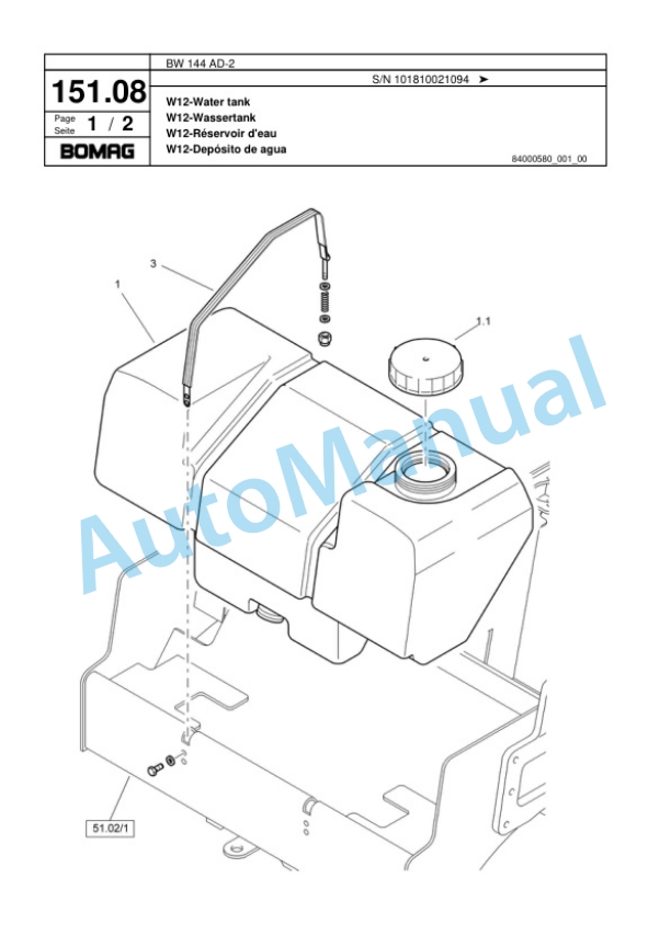 Bomag BW 144 AD-2 Tandem Vibratory Roller Spare Parts Catalogue 00817478 4 Bomag BW 144 AD-2 Tandem Vibratory Roller Spare Parts Catalogue 00817478-4