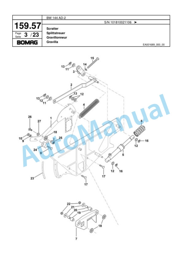 Bomag BW 144 AD-2 Tandem Vibratory Roller Spare Parts Catalogue 00817478 5 Bomag BW 144 AD-2 Tandem Vibratory Roller Spare Parts Catalogue 00817478-5