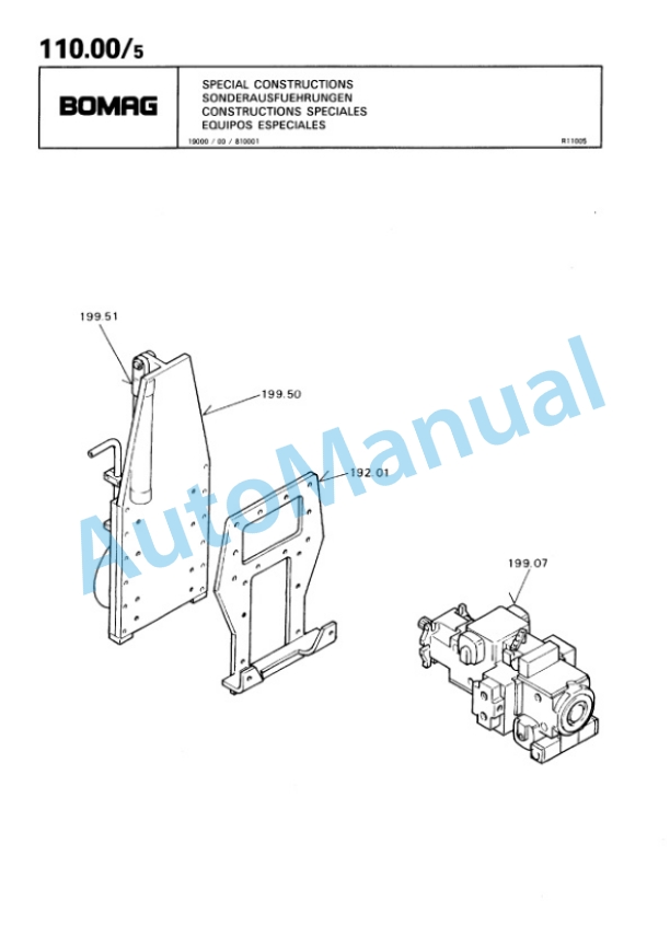 Bomag BW 144 AD, BW 154 AD Tandem Vibratory Roller Spare Parts Catalogue 00810065 4 Bomag BW 144 AD, BW 154 AD Tandem Vibratory Roller Spare Parts Catalogue 00810065-4
