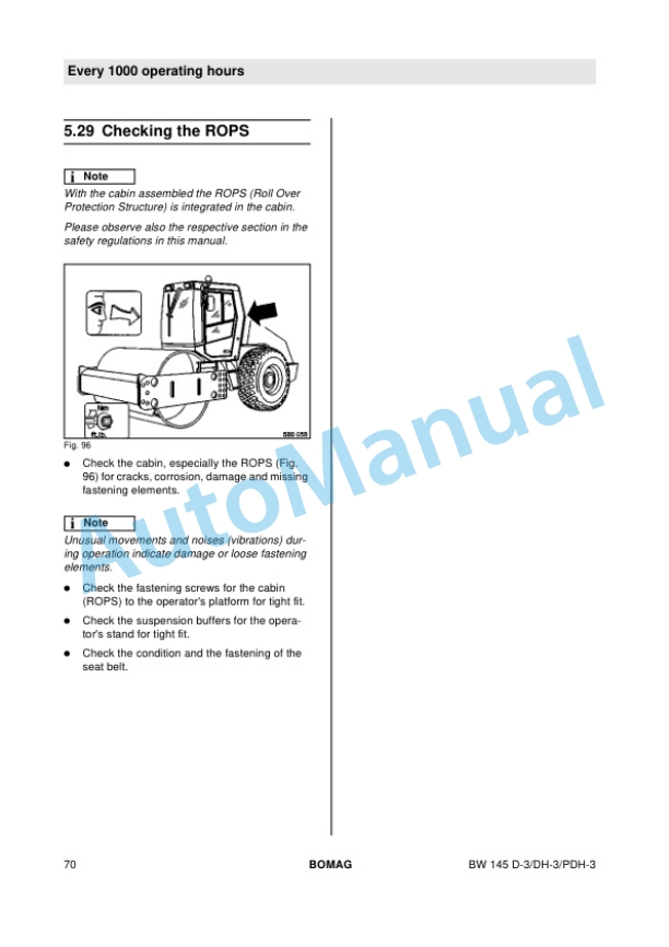 Bomag BW 145 D-3, BW 145 DH-3, BW 145 PDH-3 Single Drum Rollers Operating and Maintenance Instructions 00815708 4 Bomag BW 145 D-3, BW 145 DH-3, BW 145 PDH-3 Single Drum Rollers Operating and Maintenance Instructions 00815708 - Image 4