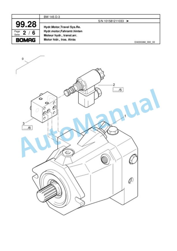 Bomag BW 145 D-3 Single Drum Wheel Drive Vibratory Roller Spare Parts Catalogue 00817479 5 Bomag BW 145 D-3 Single Drum Wheel Drive Vibratory Roller Spare Parts Catalogue 00817479-5