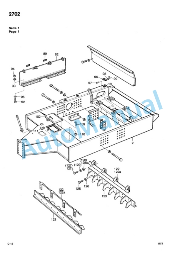Bomag BW 15, BW 15S Towed Vibratory Rollers Spare Parts Catalogue 00812602 FR 2 Bomag BW 15, BW 15S Towed Vibratory Rollers Spare Parts Catalogue 00812602 FR-2