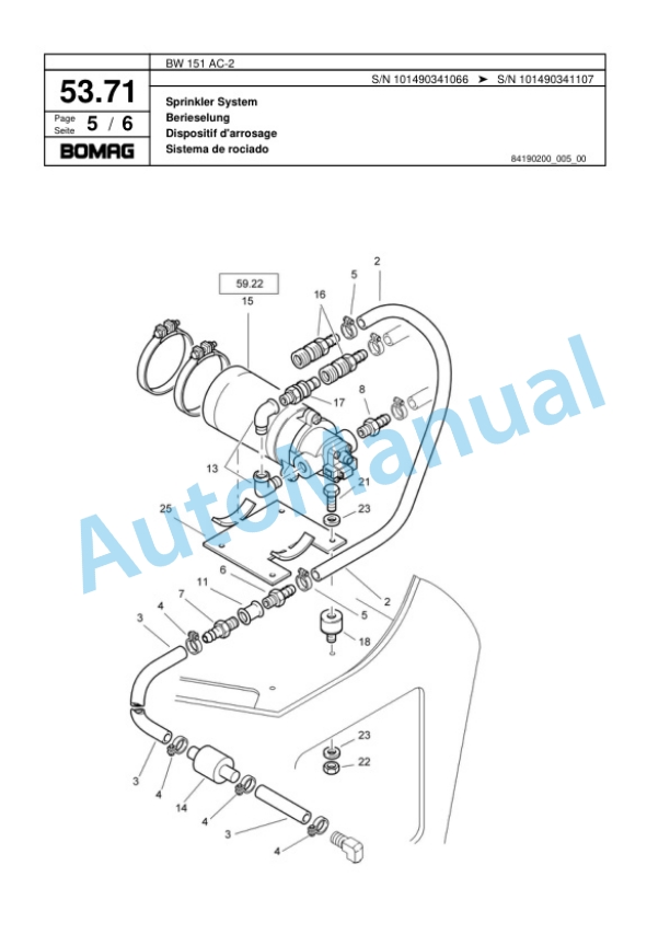 Bomag BW 151 AC-2 Combination Roller Spare Parts Catalogue 00817485 2 Bomag BW 151 AC-2 Combination Roller Spare Parts Catalogue 00817485-2