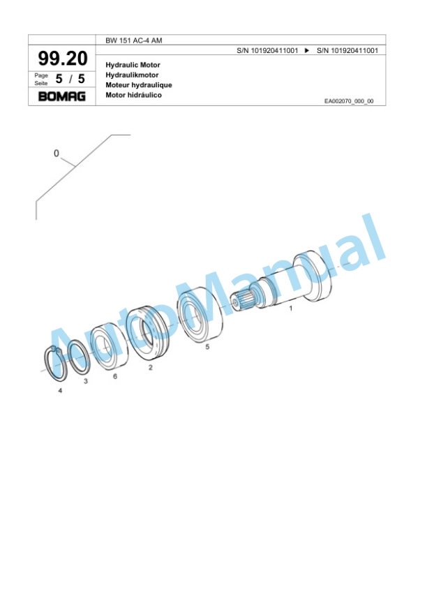 Bomag BW 151 AC-4 AM Combination Roller Spare Parts Catalogue 00817953 4 Bomag BW 151 AC-4 AM Combination Roller Spare Parts Catalogue 00817953-4
