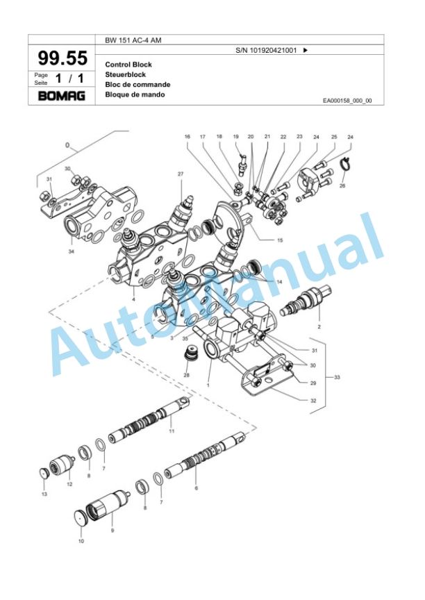 Bomag BW 151 AC-4 AM Combination Roller Spare Parts Catalogue 00818559 4 Bomag BW 151 AC-4 AM Combination Roller Spare Parts Catalogue 00818559-4
