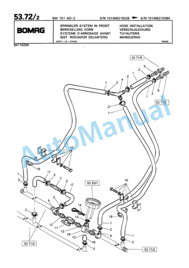 Bomag BW 151 AD-2 Tandem Vibratory Roller Spare Parts Catalogue 00810089 2 Bomag BW 151 AD-2 Tandem Vibratory Roller Spare Parts Catalogue 00810089-2