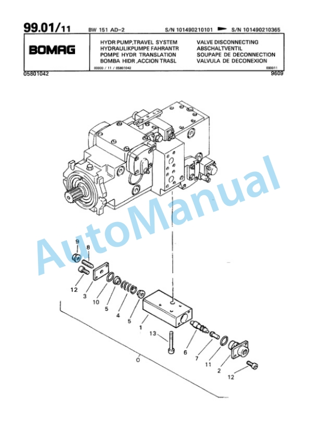 Bomag BW 151 AD-2 Tandem Vibratory Roller Spare Parts Catalogue 00810089 3 Bomag BW 151 AD-2 Tandem Vibratory Roller Spare Parts Catalogue 00810089-3