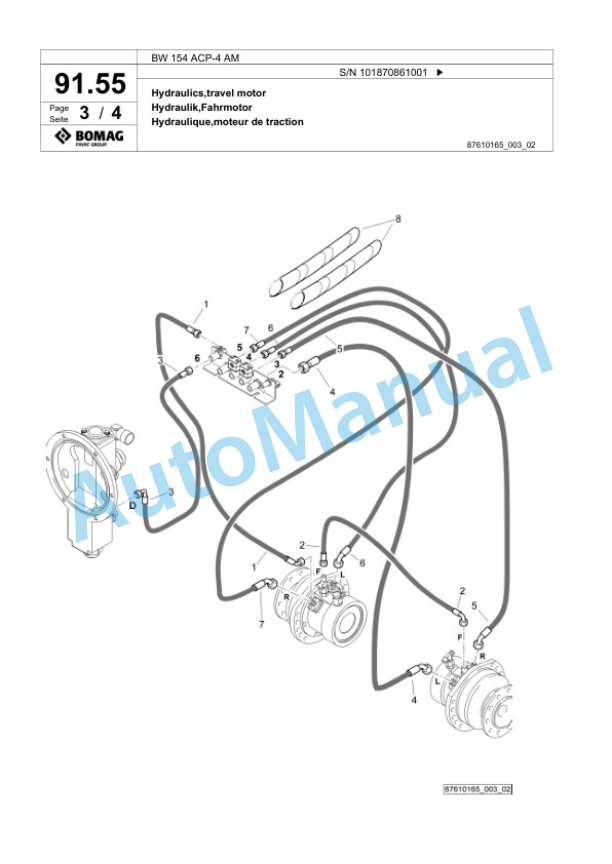 Bomag BW 154 ACP-4 AM Combination Roller Spare Parts Catalogue 00825673 2 Bomag BW 154 ACP-4 AM Combination Roller Spare Parts Catalogue 00825673-2