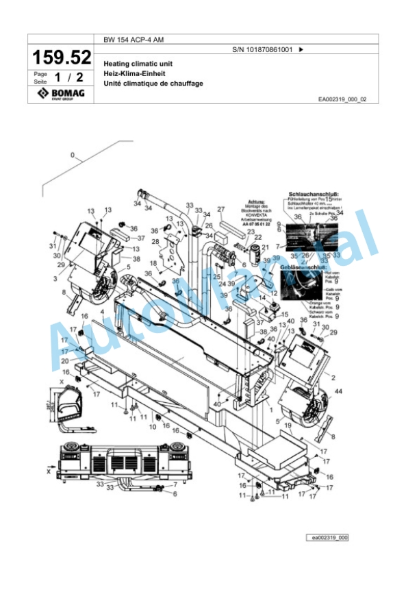 Bomag BW 154 ACP-4 AM Combination Roller Spare Parts Catalogue 00825673 5 Bomag BW 154 ACP-4 AM Combination Roller Spare Parts Catalogue 00825673-5