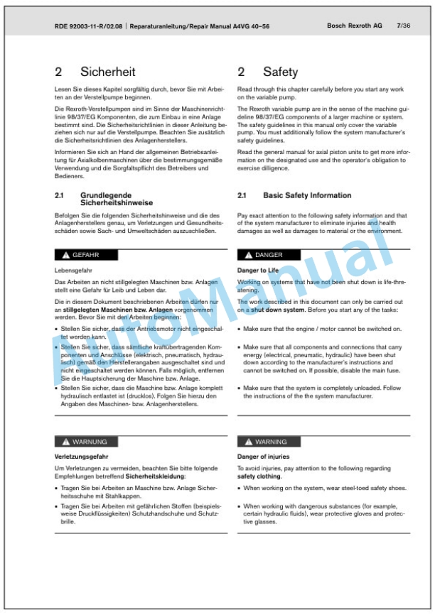 Bomag BW 154 AD-4 AM Tandem Vibratory Roller Service Manual 00891753 4 Bomag BW 154 AD-4 AM Tandem Vibratory Roller Service Manual 00891753 - Image 4
