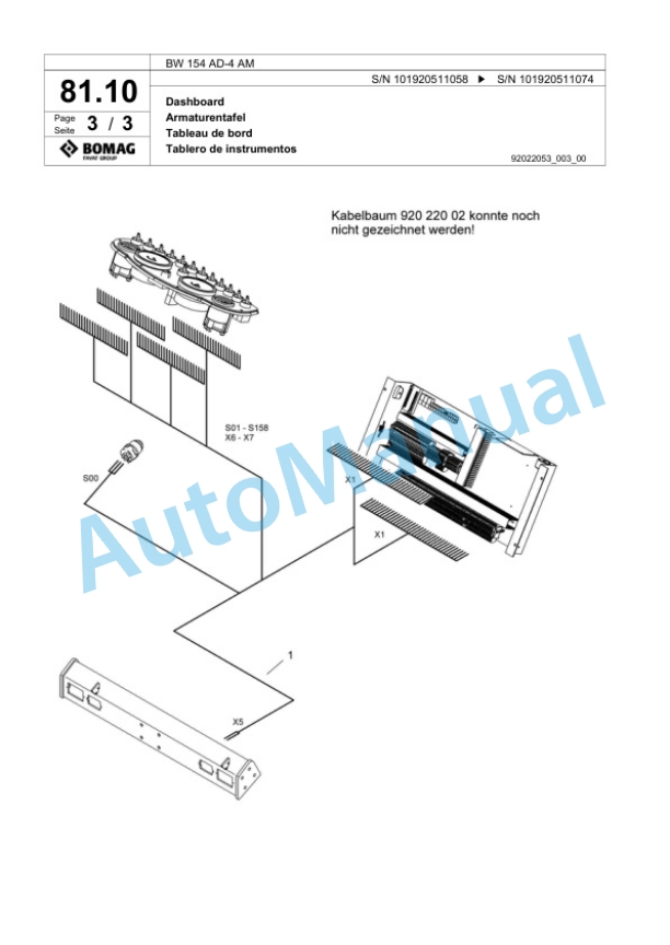 Bomag BW 154 AD-4 AM Tandem Vibratory Roller Spare Parts Catalogue 00817699 2 Bomag BW 154 AD-4 AM Tandem Vibratory Roller Spare Parts Catalogue 00817699-2