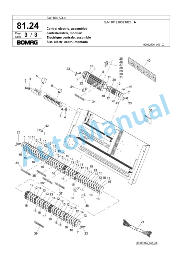 Bomag BW 154 AD-4 Tandem Vibratory Roller Spare Parts Catalogue 00818557 2 Bomag BW 154 AD-4 Tandem Vibratory Roller Spare Parts Catalogue 00818557-2