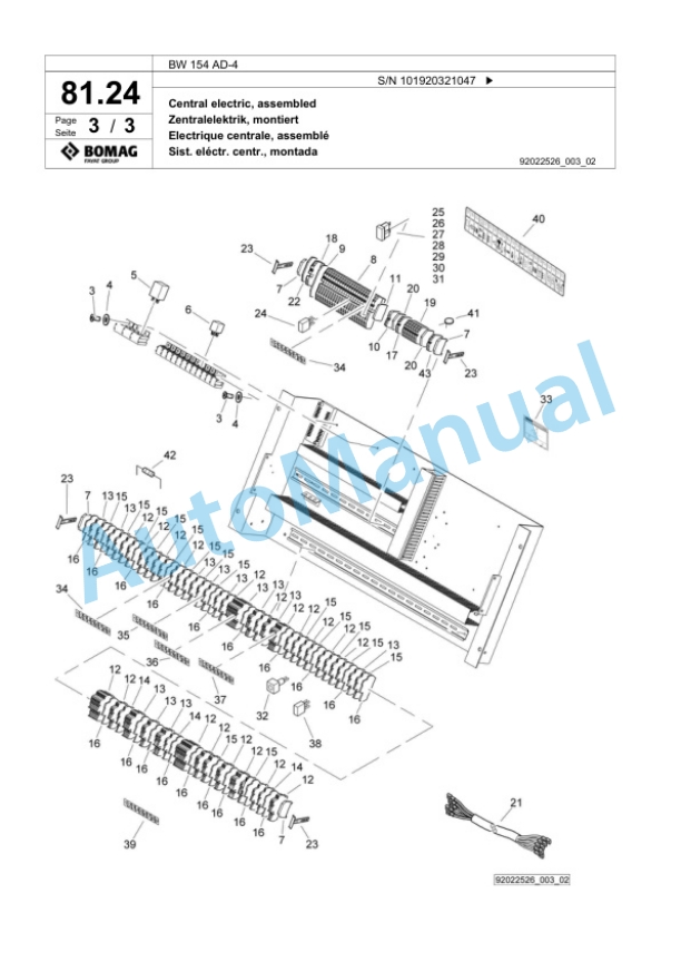 Bomag BW 154 AD-4 Tandem Vibratory Roller Spare Parts Catalogue 00824023 2 Bomag BW 154 AD-4 Tandem Vibratory Roller Spare Parts Catalogue 00824023-2