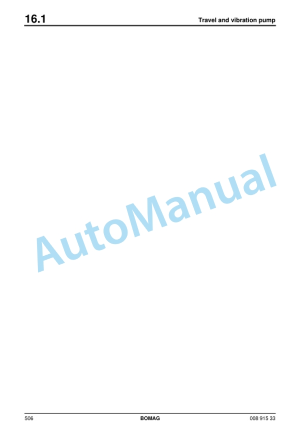 Bomag BW 154 AP AM Tandem Vibratory Roller Service Manual 00891533 3 Bomag BW 154 AP AM Tandem Vibratory Roller Service Manual 00891533 - Image 3