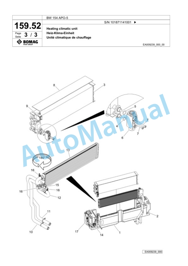 Bomag BW 154 APO-5 Tandem Vibratory Roller Spare Parts Catalogue 00826319 5 Bomag BW 154 APO-5 Tandem Vibratory Roller Spare Parts Catalogue 00826319-5