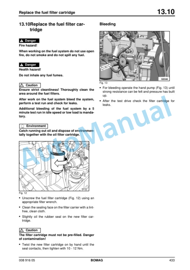 Bomag BW 161 AC-4 Combination Roller Service Manual 00891605 2 Bomag BW 161 AC-4 Combination Roller Service Manual 00891605 - Image 2