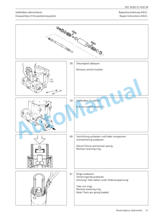 Bomag BW 161 AD-2, BW 202 AD-2 Tandem Vibratory Roller Repair Instructions 00819364 2 Bomag BW 161 AD-2, BW 202 AD-2 Tandem Vibratory Roller Repair Instructions 00819364 - Image 2