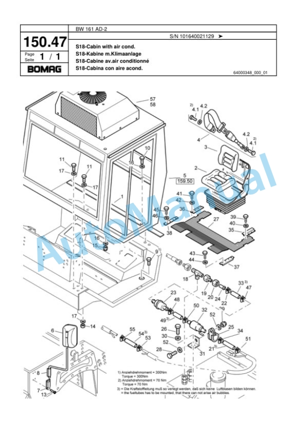 Bomag BW 161 AD-2 Combination Roller Spare Parts Catalogue 00817493 5 Bomag BW 161 AD-2 Combination Roller Spare Parts Catalogue 00817493-5