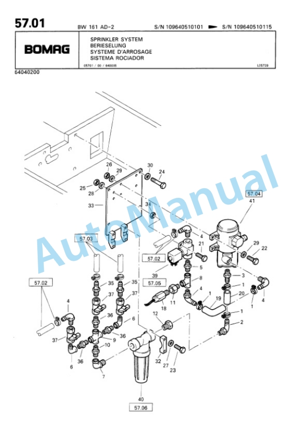 Bomag BW 161 AD-2 Tandem Vibratory Roller Spare Parts Catalogue 00810951 2 Bomag BW 161 AD-2 Tandem Vibratory Roller Spare Parts Catalogue 00810951-2