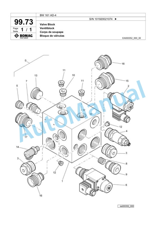 Bomag BW 161 AD-4 Tandem Vibratory Roller Spare Parts Catalogue 00817641 3 Bomag BW 161 AD-4 Tandem Vibratory Roller Spare Parts Catalogue 00817641-3