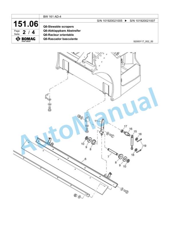 Bomag BW 161 AD-4 Tandem Vibratory Roller Spare Parts Catalogue 00817641 5 Bomag BW 161 AD-4 Tandem Vibratory Roller Spare Parts Catalogue 00817641-5