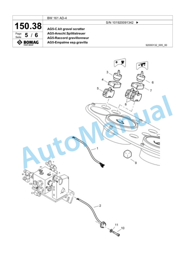 Bomag BW 161 AD-4 Tandem Vibratory Roller Spare Parts Catalogue 00824003 4 Bomag BW 161 AD-4 Tandem Vibratory Roller Spare Parts Catalogue 00824003-4