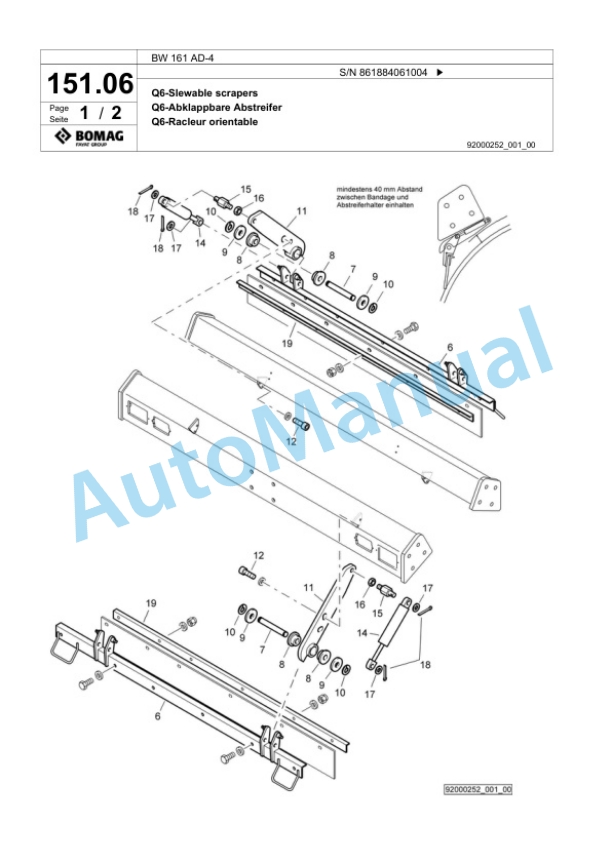 Bomag BW 161 AD-4 Tandem Vibratory Roller Spare Parts Catalogue 00824735 4 Bomag BW 161 AD-4 Tandem Vibratory Roller Spare Parts Catalogue 00824735-4