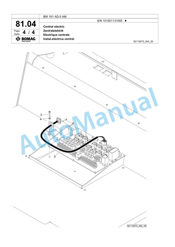 Bomag BW 161 AD-5 AM Tandem Vibratory Roller Spare Parts Catalogue 00824107 2 Bomag BW 161 AD-5 AM Tandem Vibratory Roller Spare Parts Catalogue 00824107-2