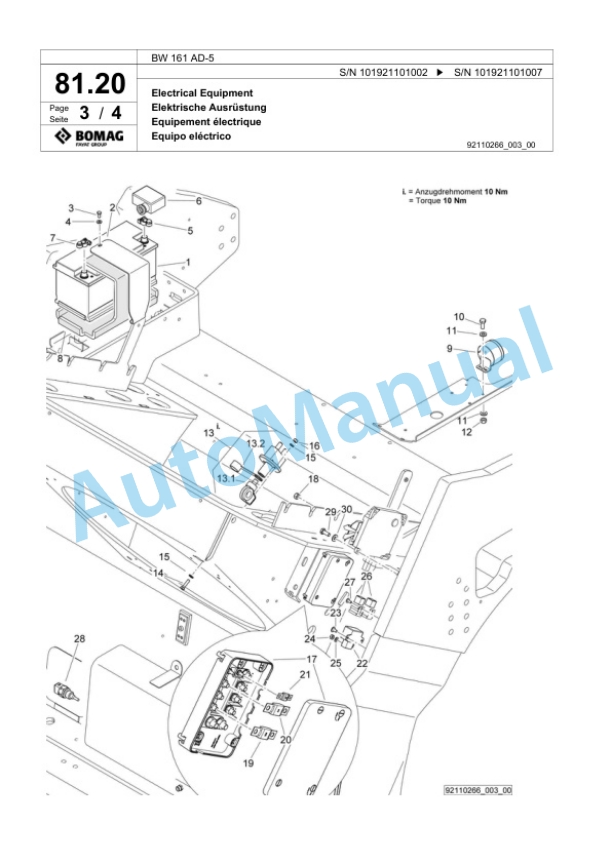 Bomag BW 161 AD-5 Tandem Vibratory Roller Spare Parts Catalogue 00824103 2 Bomag BW 161 AD-5 Tandem Vibratory Roller Spare Parts Catalogue 00824103-2