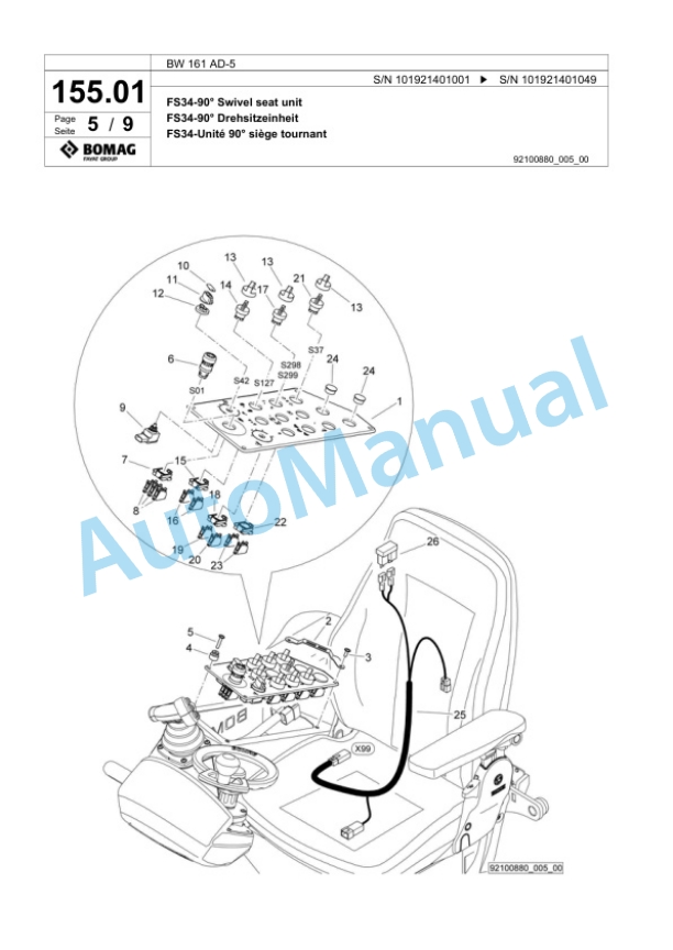 Bomag BW 161 AD-5 Tandem Vibratory Roller Spare Parts Catalogue 00824647 4 Bomag BW 161 AD-5 Tandem Vibratory Roller Spare Parts Catalogue 00824647-4