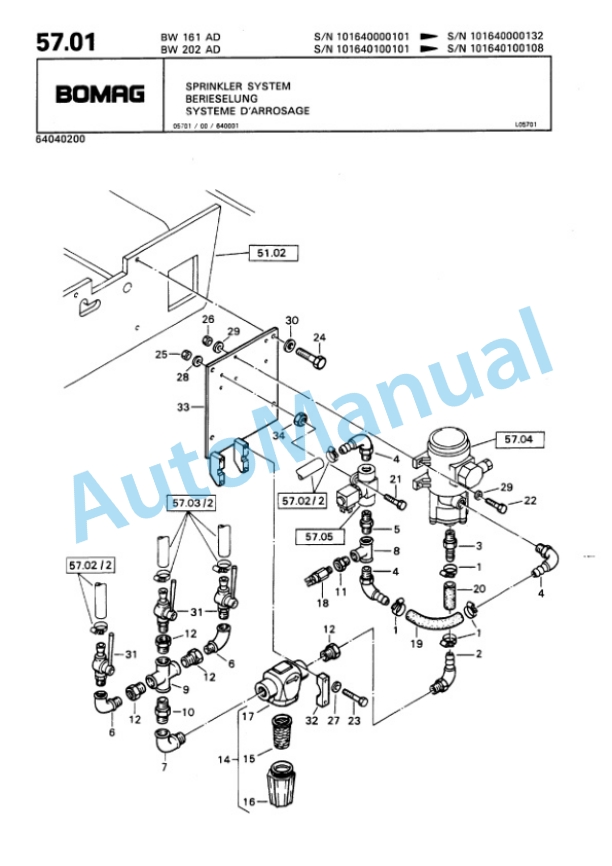 Bomag BW 161 AD, BW 202 AD Tandem Vibratory Roller Spare Parts Catalogue 00810048 3 Bomag BW 161 AD, BW 202 AD Tandem Vibratory Roller Spare Parts Catalogue 00810048-3