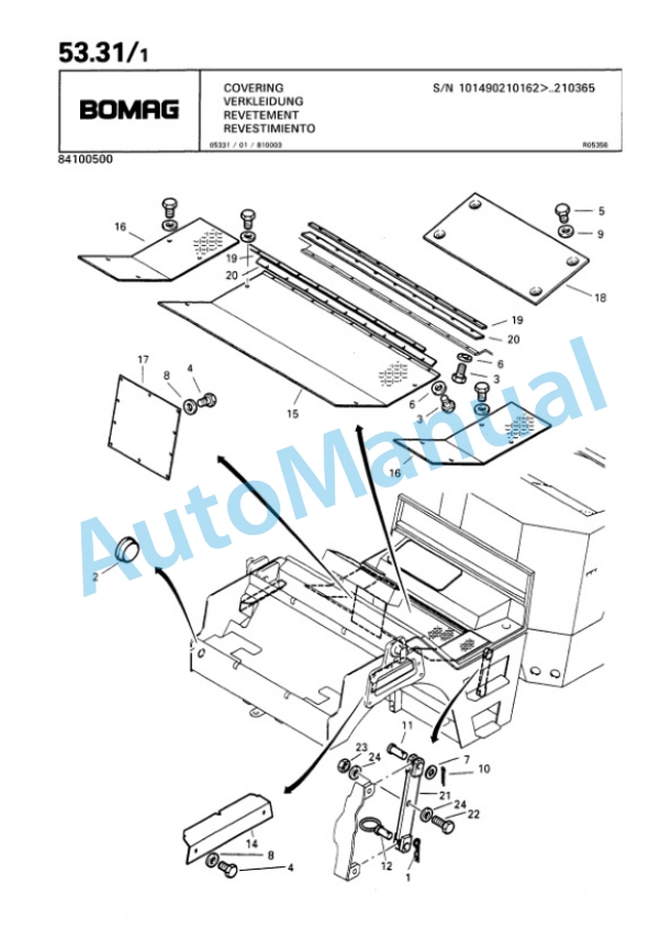Bomag BW 161 AD-CV Tandem Vibratory Roller Spare Parts Catalogue 00810232 2 Bomag BW 161 AD-CV Tandem Vibratory Roller Spare Parts Catalogue 00810232-2