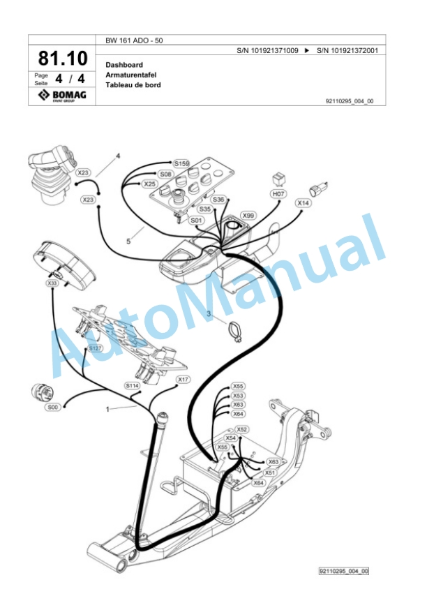 Bomag BW 161 ADO-50 Tandem Vibratory Roller Spare Parts Catalogue 00824417 2 Bomag BW 161 ADO-50 Tandem Vibratory Roller Spare Parts Catalogue 00824417-2