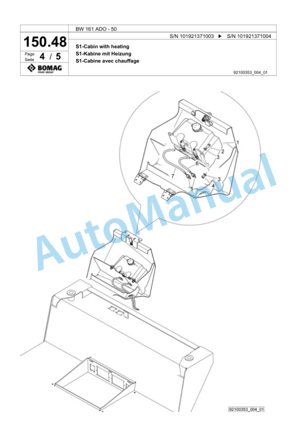 Bomag BW 161 ADO-50 Tandem Vibratory Roller Spare Parts Catalogue 00824417 4 Bomag BW 161 ADO-50 Tandem Vibratory Roller Spare Parts Catalogue 00824417-4