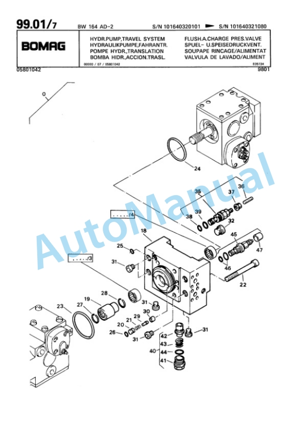 Bomag BW 164 AD-2 Tandem Vibratory Roller Spare Parts Catalogue 00810167 3 Bomag BW 164 AD-2 Tandem Vibratory Roller Spare Parts Catalogue 00810167-3