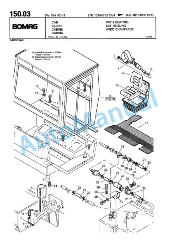 Bomag BW 164 AD-2 Tandem Vibratory Roller Spare Parts Catalogue 00810167 4 Bomag BW 164 AD-2 Tandem Vibratory Roller Spare Parts Catalogue 00810167-4