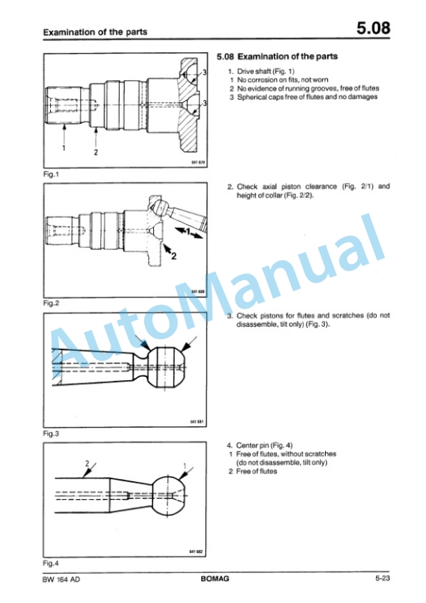 Bomag BW 164 AD Tandem Vibratory Roller Repair Instructions 00819312 3 Bomag BW 164 AD Tandem Vibratory Roller Repair Instructions 00819312-3