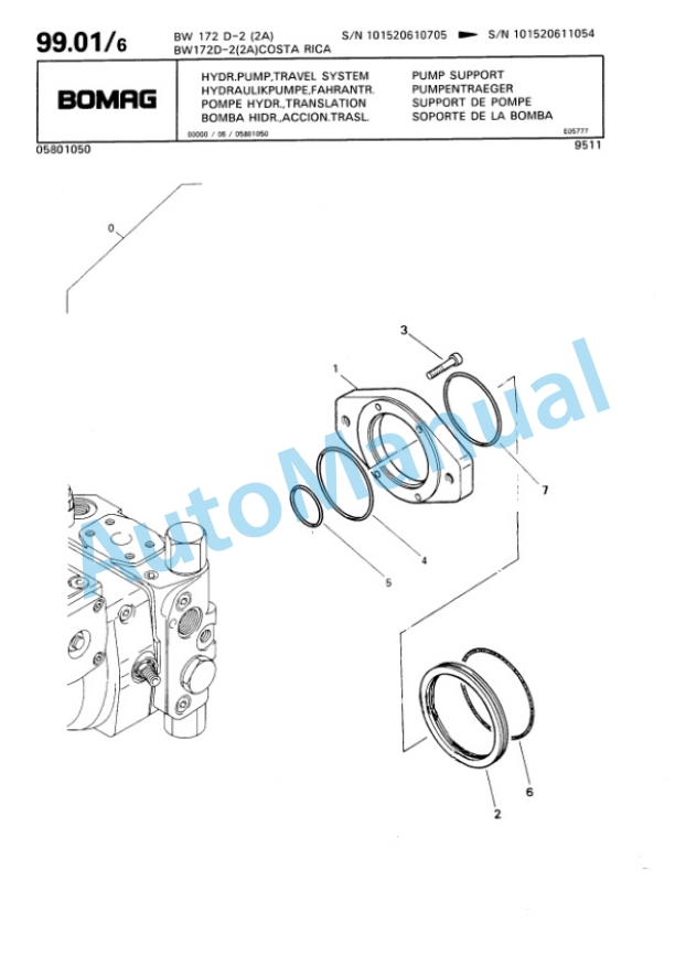 Bomag BW 172 D-2 2 Ampl Single Drum Wheel Drive Vibratory Roller Spare Parts Catalogue 00810074 3 Bomag BW 172 D-2 2 Ampl Single Drum Wheel Drive Vibratory Roller Spare Parts Catalogue 00810074-3