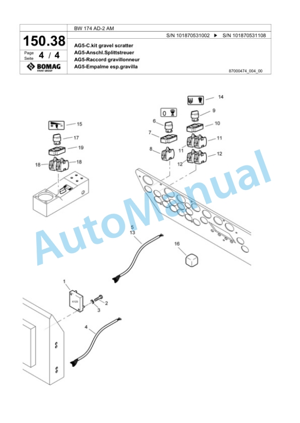 Bomag BW 174 AD-2 AM Tandem Vibratory Roller Spare Parts Catalogue 00817693 3 Bomag BW 174 AD-2 AM Tandem Vibratory Roller Spare Parts Catalogue 00817693-3