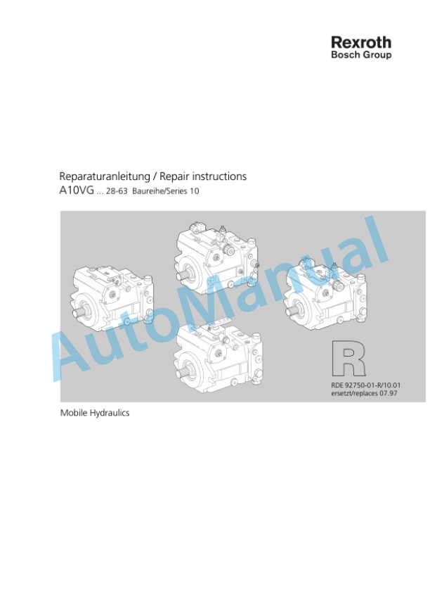 Bomag BW 174 AD, BW 174 AC Tandem Vibratory Rollers Repair Instructions 00891233 5 Bomag BW 174 AD, BW 174 AC Tandem Vibratory Rollers Repair Instructions 00891233 - Image 5