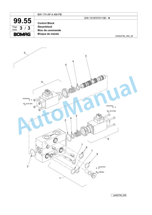 Bomag BW 174 AP-4 AM PB Tandem Vibratory Roller Spare Parts Catalogue 00818971 3 Bomag BW 174 AP-4 AM PB Tandem Vibratory Roller Spare Parts Catalogue 00818971-3
