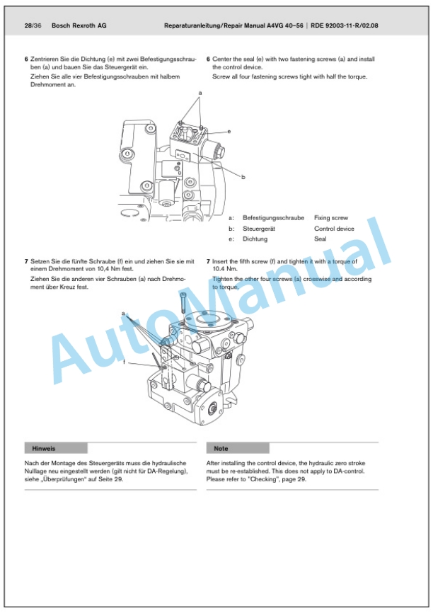 Bomag BW 174 AP-4 AM Tandem Vibratory Roller Service Manual 00891649 5 Bomag BW 174 AP-4 AM Tandem Vibratory Roller Service Manual 00891649 - Image 5