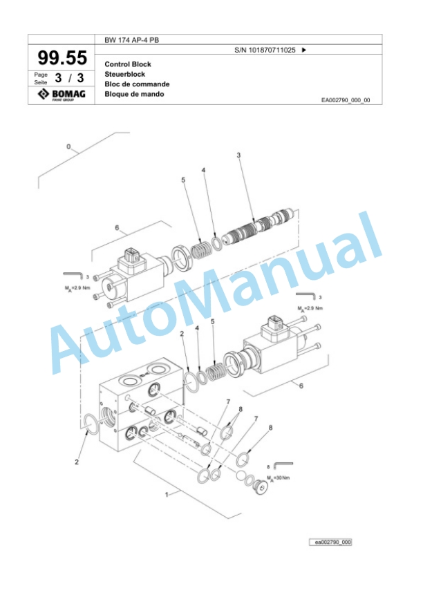 Bomag BW 174 AP-4 PB Tandem Vibratory Roller Spare Parts Catalogue 00818973 3 Bomag BW 174 AP-4 PB Tandem Vibratory Roller Spare Parts Catalogue 00818973-3