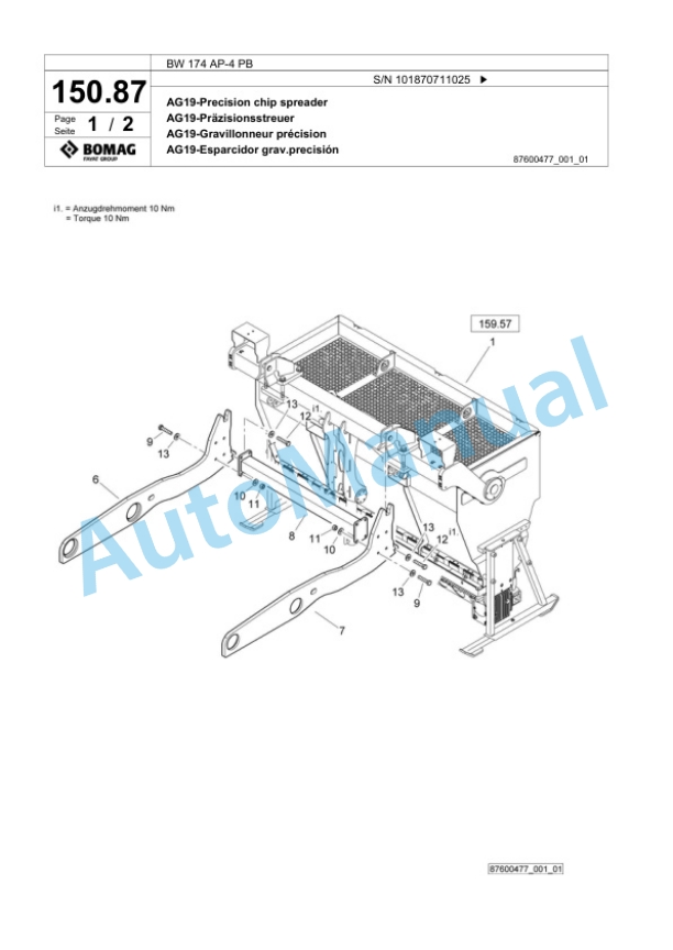 Bomag BW 174 AP-4 PB Tandem Vibratory Roller Spare Parts Catalogue 00818973 4 Bomag BW 174 AP-4 PB Tandem Vibratory Roller Spare Parts Catalogue 00818973-4